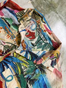 ZARA WOMEN Printed Midi Skirt &amp; Shirt