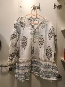 Elegant Floral Print Tunic Top