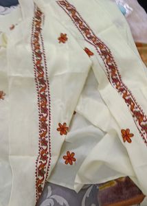 Beautiful White And Lemon Colour Dress