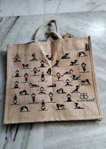 Yoga Print Jute Bag