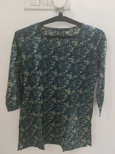 Leaf Print Kurta Set