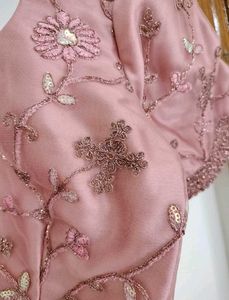 Pink Bridal Floral Embroidered Designer Blouse