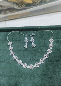 American Diamond Modern Jewellery Set
