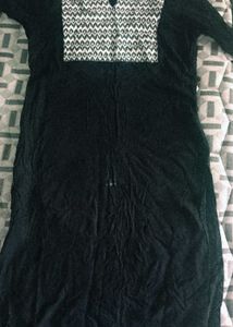 Elegant Black Kurti with Detail