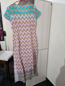 Colorful Zig Zag Print Dress
