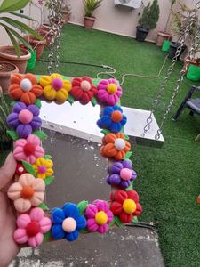 Clay Flower Mirror