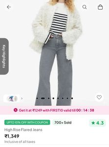 Newme Asia With Tag New  Flared High Rise Jeans