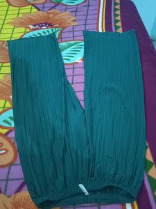 Green Pleated Palazzo Pants