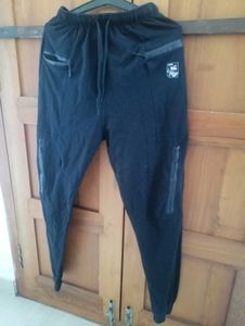 Trendy Black Cotton Track Pant – Stretchable Waist