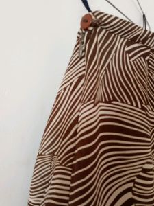 Brown Below Knee Length Skirt