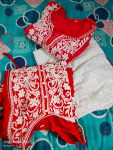 Chikankari Short Kurta/Plazzo Combo
