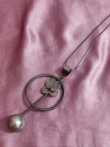 Black Metal Long Necklace