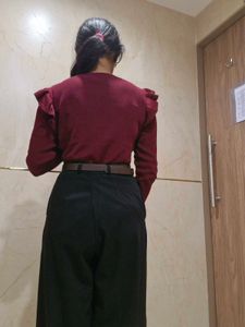 RED H&amp;M FORMAL TOP