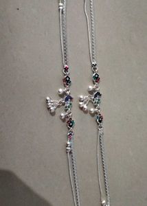 Gota chandi peacock dezine anklet