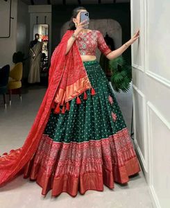 Emerald &amp; Ruby Lehenga