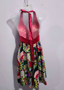 Colorful Halter Dress