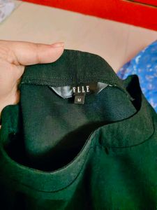 ELLE Black Top With Embroidery Pocket