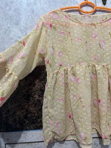 Floral Print Peplum Top