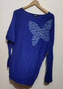 Blue🔵Butterflay  Winter Full Sleeves Top 36 Bust