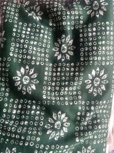 M-L Size Green Floral Wide Leg Plazo