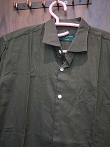 Olive Green Button-Down Shirt