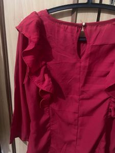 Red Ruffle Top- 38