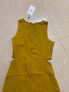 🌻Embroidered Mustard Dress🌻