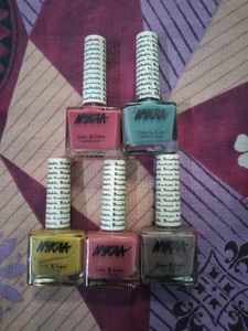Nykaa Color & Care Nail Enamel (5 Pcs)