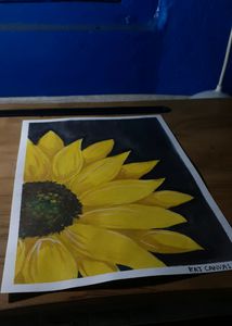 Sunflower Painting With Watercolour. ❤❤