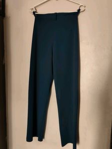 Stylish Teal Wide Leg Trousers