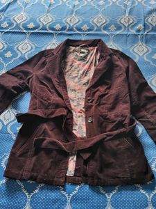 Corduroy Belted Jacket