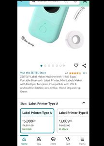 ZEITEL® Label Maker Machine with, Portable Bluetoo