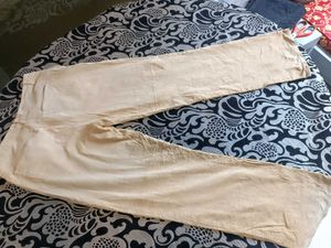 Unisex Cream Velvet Trousers