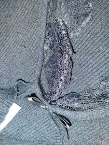 Black Coquette Lace-Bow Top