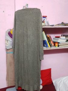 Gray Knit Maxi Dress