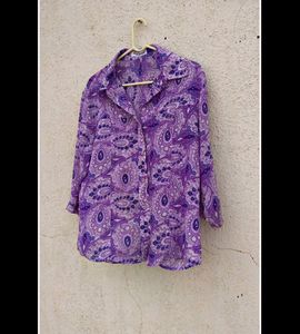 Vintage Purple Paisley Button-Down