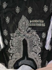 Black Embroidered Tunic Top