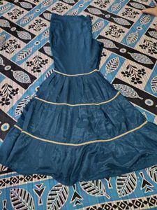 Elegant Teal Embroidered Garara Set