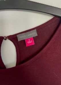 Burgundy Sheer Sleeve Top