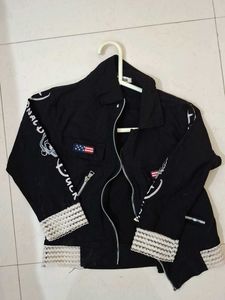 Black Jacket With White Inner &#34;With&#34; This