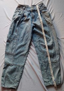 Vintage Acid Wash Cargo Jeans