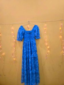 Blue Floral Maxi Dress