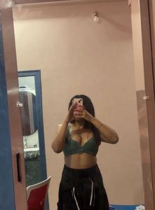 Green Padded Pushup Bra