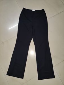 Black Flare Leg Trousers