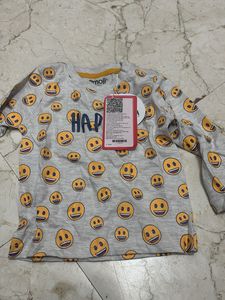 Emoji Print Long Sleeve Tee