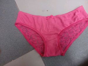 Victoria 's Secret Pink Lace Trim Briefs