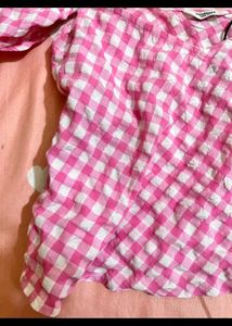 Pink Gingham Crop Top