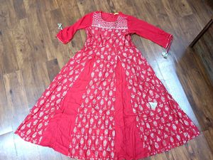Aurelia Flared Maxi Foil Print Ethnic Dress