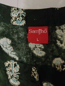 Olive Green Floral Print Kurti