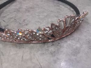 Rose Gold Rhinestone Tiara